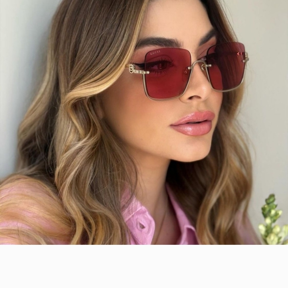 Gucci Gold Pink GG1279s 003 Pink Woman Sunglasses